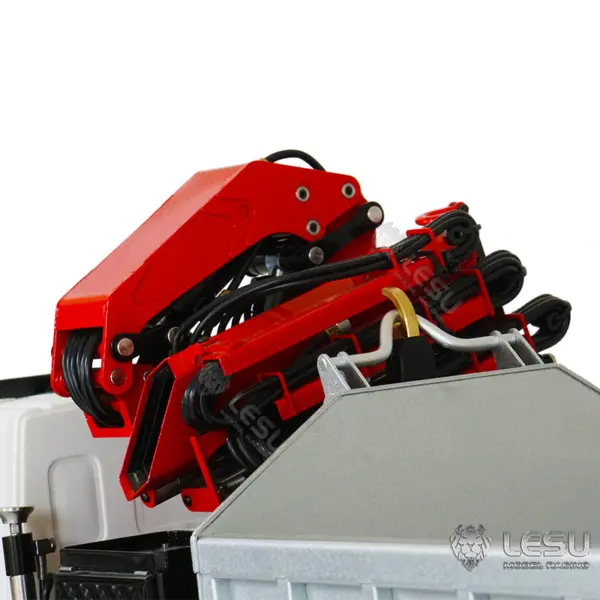 2Speed LESU Remote Control Hydraulic Roll on off Dumper Crane 1/14 RC Tipper Lock Differential Axle Metal 8X8 Chassis Gerabox