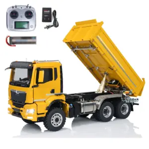 LESU 6*6 3-way 1/14 Metal RC Hydraulic Dump Truck Radio Controlled Tipper Electric Car DIY Model 3-speed Transmission