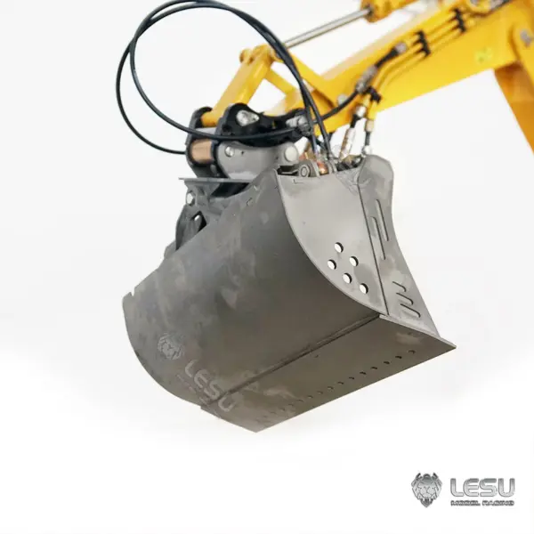 LESU 1/14 PC360 RC Hydraulic Excavator Metal Tracks Ripper Pump Grab Bucket fork Bucket Crusher Trailer Digging Tool Rack