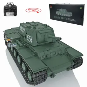 7.0 Henglong 2.4G 1/16 Plastic Ver Soviet KV-1 RTR RC Tank 3878 Remote Controlled Model Track Road Wheels Driving Gearbox