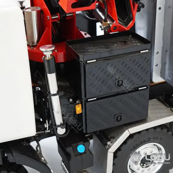 2Speed LESU Remote Control Hydraulic Roll on off Dumper Crane 1/14 RC Tipper Lock Differential Axle Metal 8X8 Chassis Gerabox