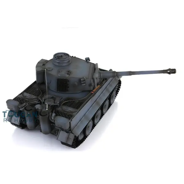Henglong 1/16 Plastic German Tiger I RC Tank 3818 TK7.0 Version Remote Control Tank Sound Effect Smoking Gearbox w/o Recoil Barrel