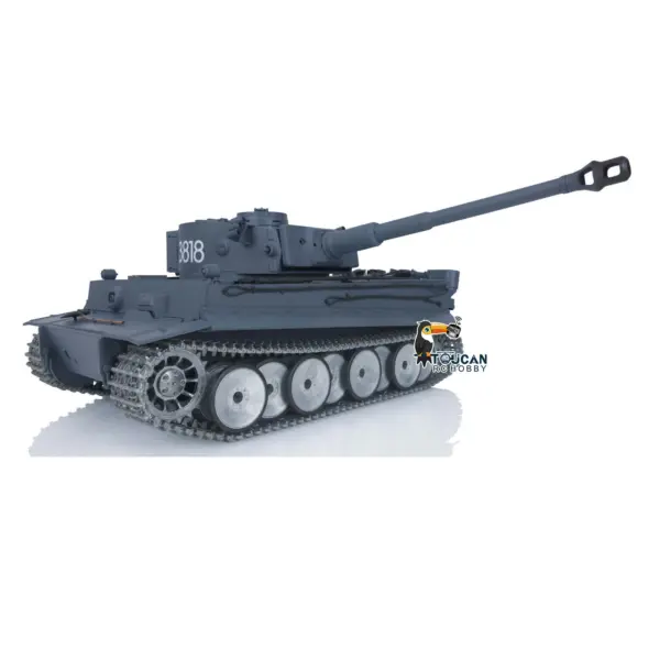 HengLong Factory 1/16 3818 German Tiger 1 Full Metal Chassis Plastic Upper Hull RTR RC Tank Speaker 360Degrees Turret Smoke Gearbox