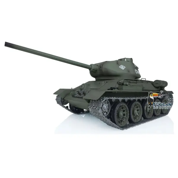 2.4Ghz Henglong 1:16 7.0 Upgraded Soviet T34-85 RTR RC Tank 3909 360Degrees Turret Electric Model Metal Tracks Sprockets