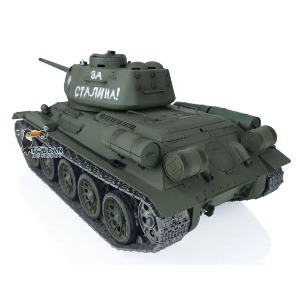 2.4Ghz Henglong 1:16 7.0 Upgraded Soviet T34-85 RTR RC Tank 3909 360Degrees Turret Electric Model Metal Tracks Sprockets