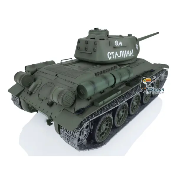 2.4Ghz Henglong 1:16 7.0 Upgraded Soviet T34-85 RTR RC Tank 3909 360Degrees Turret Electric Model Metal Tracks Sprockets
