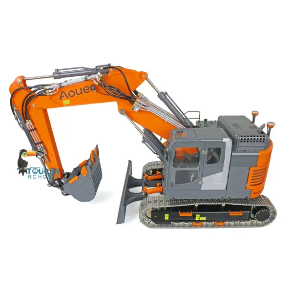 LESU 1/14 Metal Hydraulic RC Excavator Aoue ET26L Three-Section Arm Tracks Pump Fence Liquid Crystal Display Selector Grab Bucket
