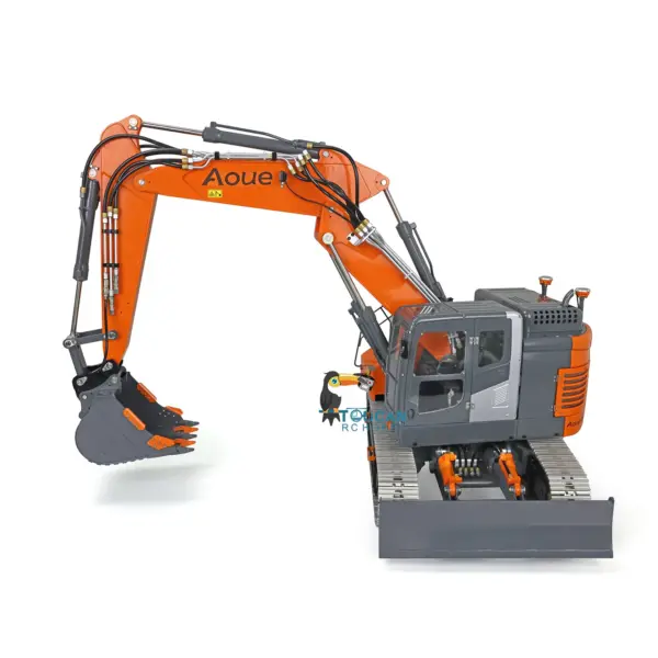 LESU 1/14 Metal Hydraulic RC Excavator Aoue ET26L Three-Section Arm Tracks Pump Fence Liquid Crystal Display Selector Grab Bucket