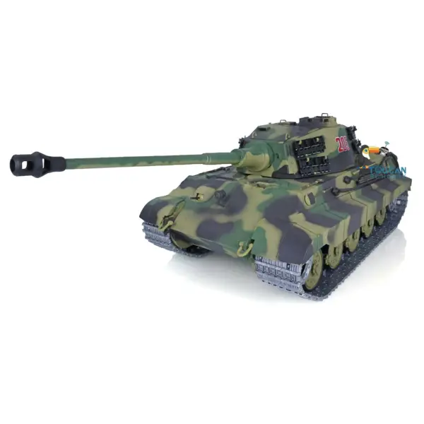 2.4Ghz Henglong 1:16 7.0 German King Tiger RTR RC Tank 3888A Model Metal Tracks 340 Degree Turret Steel Driving Gearbox