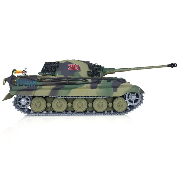 2.4Ghz Henglong 1:16 7.0 German King Tiger RTR RC Tank 3888A Model Metal Tracks 340 Degree Turret Steel Driving Gearbox