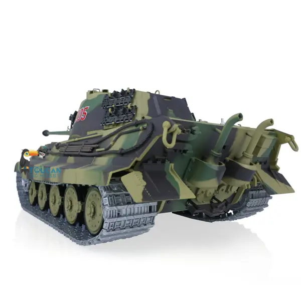 2.4Ghz Henglong 1:16 7.0 German King Tiger RTR RC Tank 3888A Model Metal Tracks 340 Degree Turret Steel Driving Gearbox
