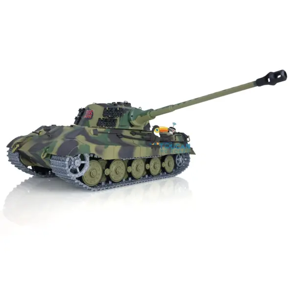 2.4Ghz Henglong 1:16 7.0 German King Tiger RTR RC Tank 3888A Model Metal Tracks 340 Degree Turret Steel Driving Gearbox