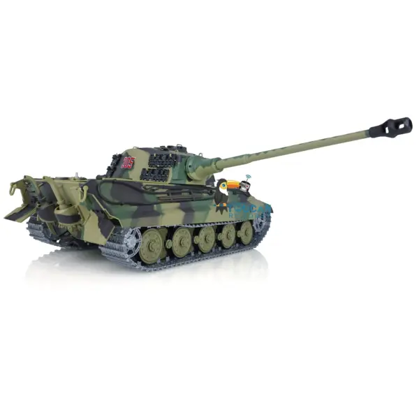 2.4Ghz Henglong 1:16 7.0 German King Tiger RTR RC Tank 3888A Model Metal Tracks 340 Degree Turret Steel Driving Gearbox