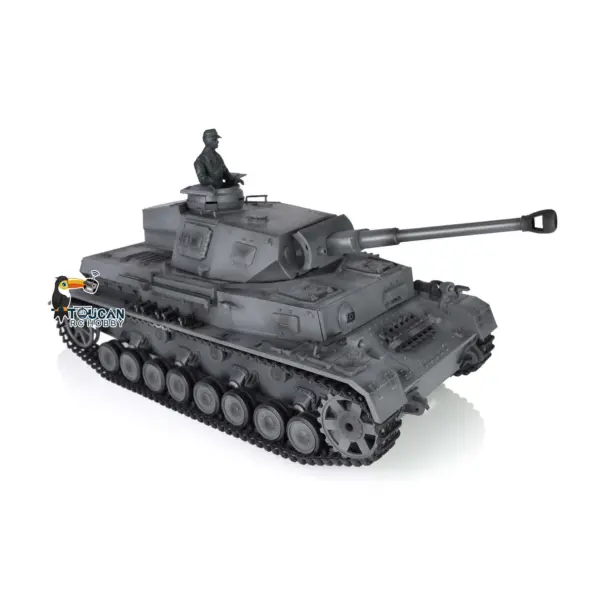 2.4G Henglong 1/16 Scale RC Tank 3859 Plastic German Panzer IV F2 RTR 7.0 Tank w/ Smoking Gearbox BB Shooting Road Wheels Tracks