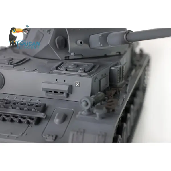 Henglong 1/16 7.0 Radio Control Tank 3859 RC Plastic German Panzer IV F2 w/ Steel Gearbox 360Degrees Rotating Turret FPV Engine Sound
