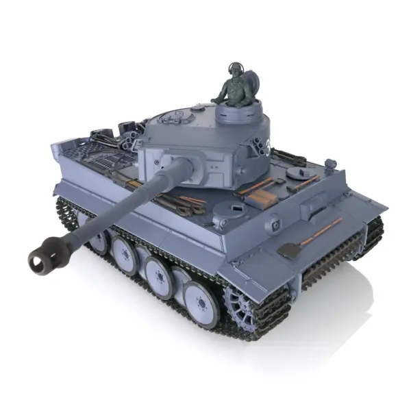 Henglong 1/16 Plastic German Tiger I RC Tank 3818 TK7.0 Version Remote Control Tank Sound Effect Smoking Gearbox w/o Recoil Barrel