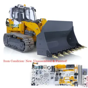 LESU 1/14 636 Metal RC Hydraulic Painted Tracked Loader Model W/ Light Sound System Reversing Valve Motor Servo ESC Decal