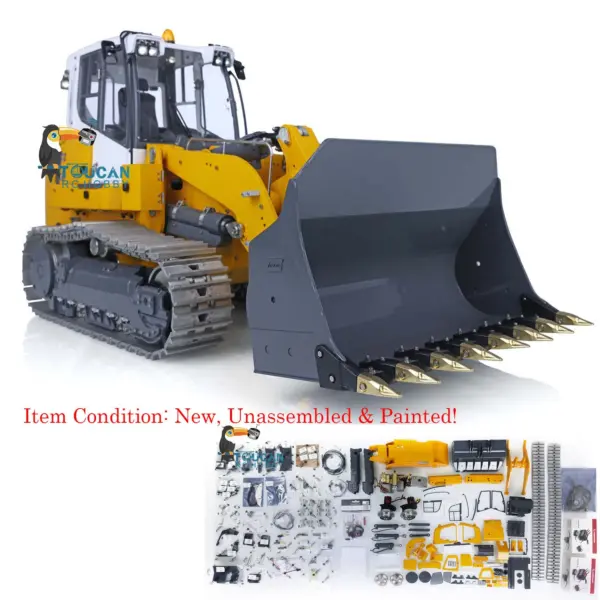 LESU 1/14 636 Metal RC Hydraulic Painted Tracked Loader Model W/ Light Sound System Reversing Valve Motor Servo ESC Decal