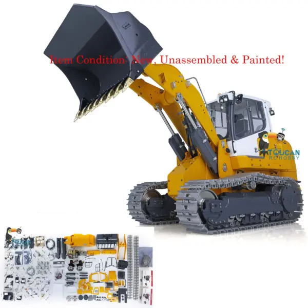 LESU 1/14 636 Metal RC Hydraulic Painted Tracked Loader Model W/ Light Sound System Reversing Valve Motor Servo ESC Decal