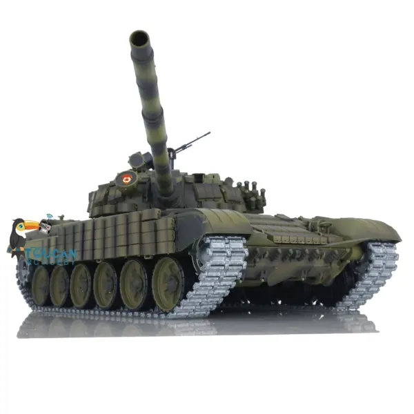Henglong Radio Controlled Tank T72 1/16 Scale 7.0 Mainboard Metal Battle Electric Tank Tracked Vehicle W/ Battery Charger
