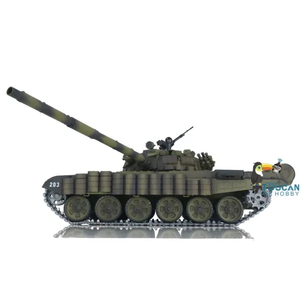 Henglong Radio Controlled Tank T72 1/16 Scale 7.0 Mainboard Metal Battle Electric Tank Tracked Vehicle W/ Battery Charger