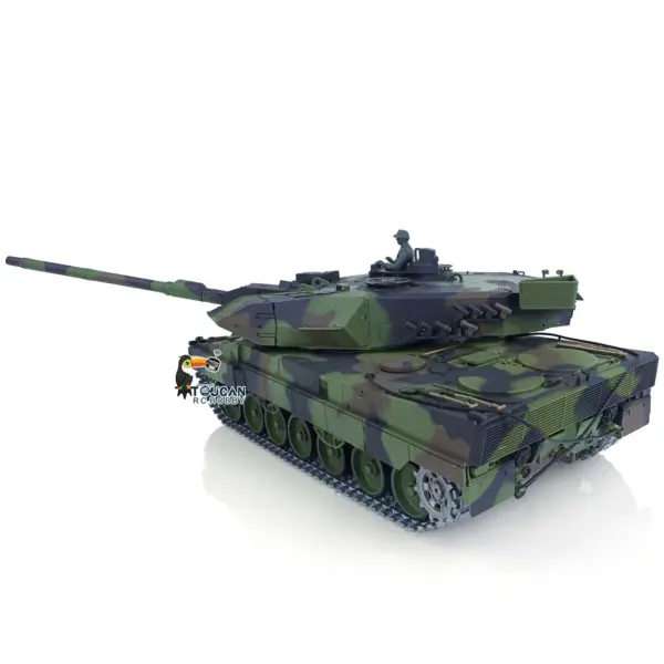 Henglong 1/16 TK7.0 Generation Upgraded Metal German Leopard2A6 RC Tank 3889 Barrel Recoil Ready to Run Simulation Light Sound