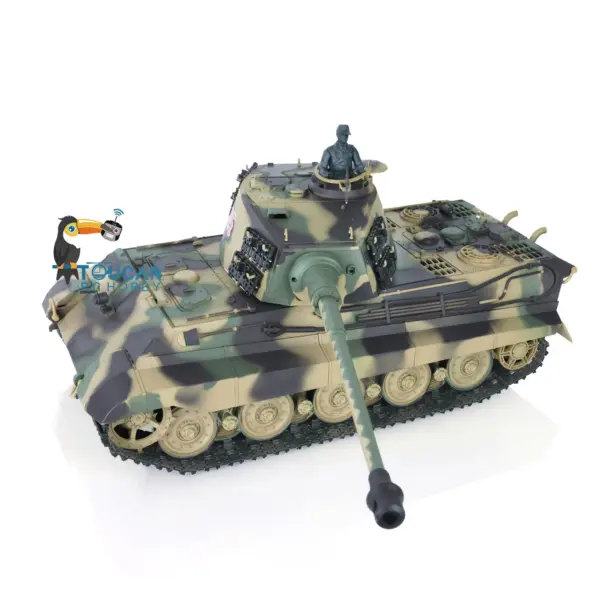 Henglong 1/16 Scale RC Tank German King Tiger 3888A 7.0 Plastic Tank w/ 360Degrees Rotating Turret BB Shooting w/o Barrel Recoil