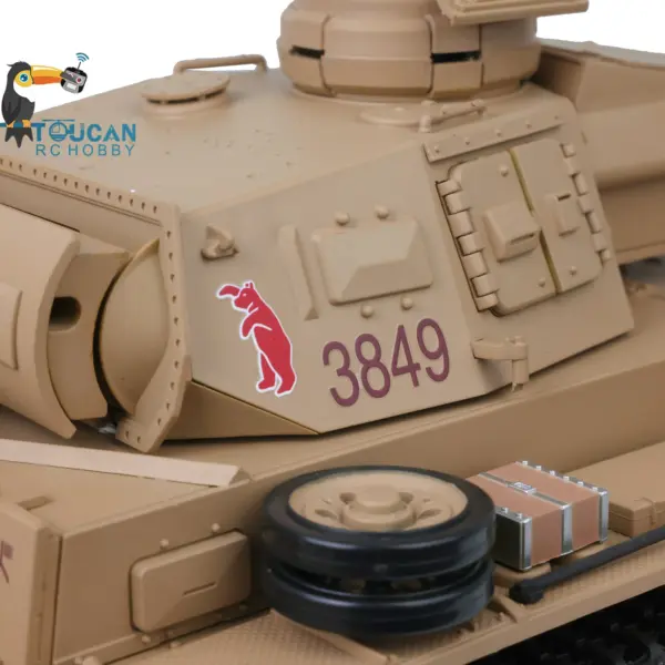 2.4G Henglong 1/16 Scale 7.0 Plastic German Panzer III H Ready To Run Remote Control Battle Tank Model 3849 Battery