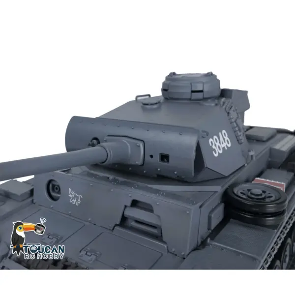Henglong 1/16 Upgraded German Tank 3848 RC Tank Panzer III L 7.0 w/ 360Degrees Rotating Turret 2 Sounds for Radio Control Tank for