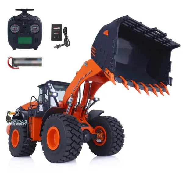 JDMODEL Metal 1/14 RC RTR Hydraulic Loader JDM-198 ZW370 Models W/ 2-Speed Transmission Battery Pump Servo ESC