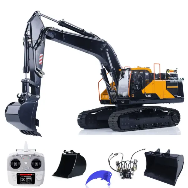 Metal MTMODEL 1/14 2 Arms RC Hydraulic Excavator EC380 Tracked Electric Wireless Control Digger Heavy Machine Vehicles Model
