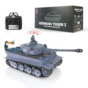 2.4Ghz Henglong 1:16 Scale 7.0 Plastic Ver German Tiger I RTR RC Tank 3818 Model Speaker Smoke Unit Battery Charger