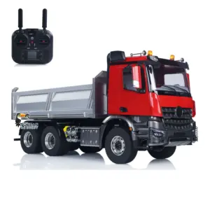 MD 1/14 6*6 Metal RC Hydraulic Dumper Truck 3348 2025Type 6WD Radio Controlled Tipper Lorry Car Model Metal Chassis 2Speed Gearbox Light Sound ESC Motor
