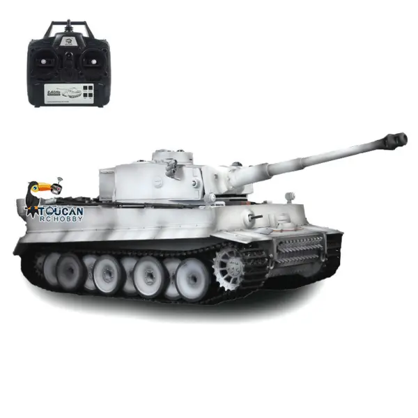 Henglong 1/16 Plastic German Tiger I RC Tank 3818 TK7.0 Version Remote Control Tank Sound Effect Smoking Gearbox w/o Recoil Barrel