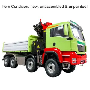 LESU 8X8 RC Hydraulic 3-Ways Dump Truck 1/14 for Remote Control Crane Tipper