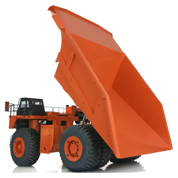 1/20 793D Radio Controlled Miner Truck Assembled Painted Metal Hydraulic System Dumper Car Model I6X Radio Warning Lights