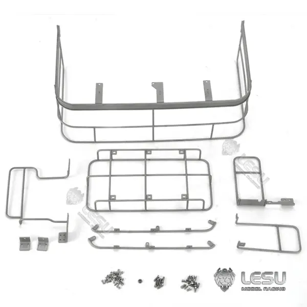 LESU 1/14 PC360 RC Hydraulic Excavator Metal Tracks Ripper Pump Grab Bucket fork Bucket Crusher Trailer Digging Tool Rack