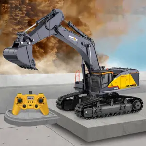 HUINA Toy 1:14 Scale 592 RC Tracked Excavator Car RTR Truck Model Gift W/2.4Ghz Radio System Light Sound Battery