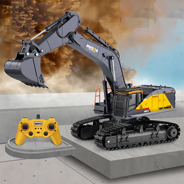 HUINA Toy 1:14 Scale 592 RC Tracked Excavator Car RTR Truck Model Gift W/2.4Ghz Radio System Light Sound Battery