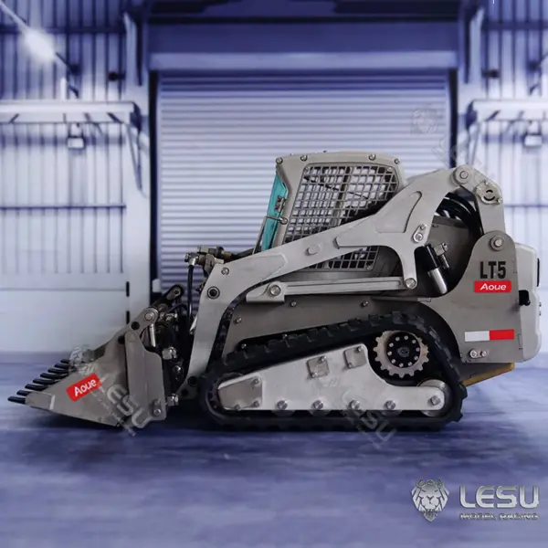 LESU 1/14 Metal RC Loader Aoue-LT5 KIT Hydraulic Tracked Skid-Steer Construction Vehicle Lights Sound Fork Sieve Bucket Gripper Ripper Trailer DIY Model