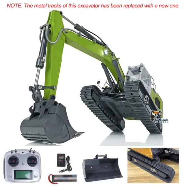 1/14 Hydraulic RC Excavator L945 Metal RTR Construction Vehicles Radio Controlled Toys Remote Control Trucks Models Transmitter Battery
