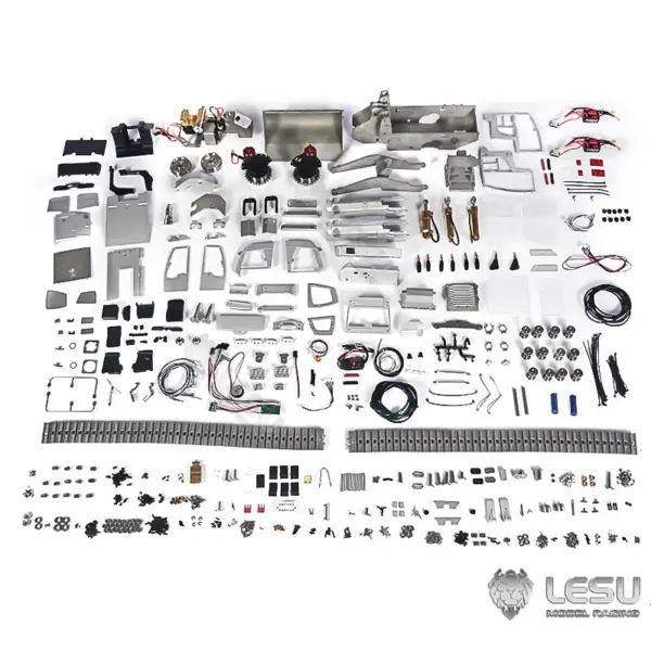LESU 1/14 Metal Unassembled Hydraulic Tracked 2CH Valve RC Loader W/ Servo ESC Decals Light Sound System Motor Bucket