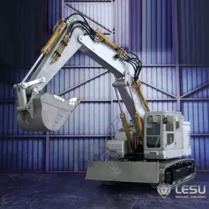 LESU 1/14 Metal Hydraulic RC Excavator Aoue ET26L Three-Section Arm Tracks Pump Fence Liquid Crystal Display Selector Grab Bucket