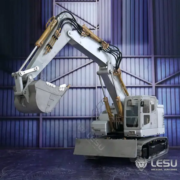 LESU 1/14 Metal Hydraulic RC Excavator Aoue ET26L Three-Section Arm Tracks Pump Fence Liquid Crystal Display Selector Grab Bucket