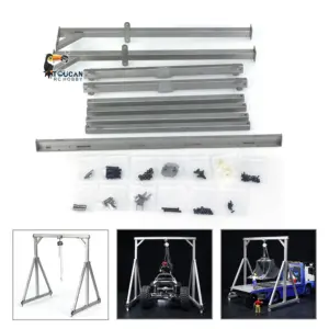 JDModel Metal Chain Block Hoist Gantry Crane for 1/14 RC Crane Remote Control Engineering Vehicles Model