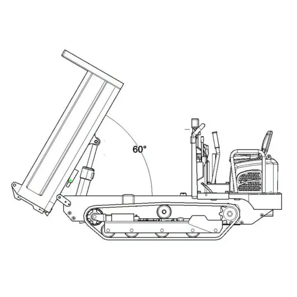 Metal 1/14 Remote Control Hydraulic Tracked Dumper Truck RC Tipper Model Construction Machine Light Battery Flysky Radio