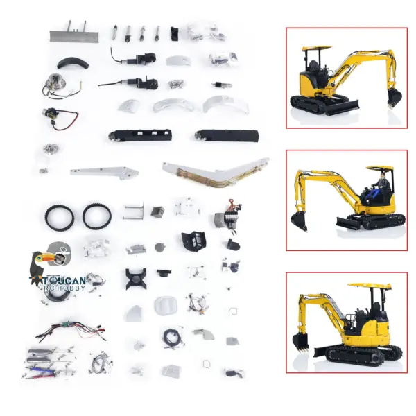 LESU 1/14 Metal RC Hydraulic Excavator PC30 Mini Digger Model Emulated Construction Vehicle 6CH Valve Light Unassembled & Unpainted