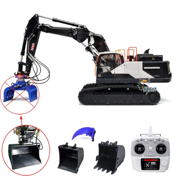1:14 MTMODEL EC380 Metal 3 Arms Hydraulic Tracked Excavator Assembled and Painted RC Construction Vehicle Heavy Digger Machine
