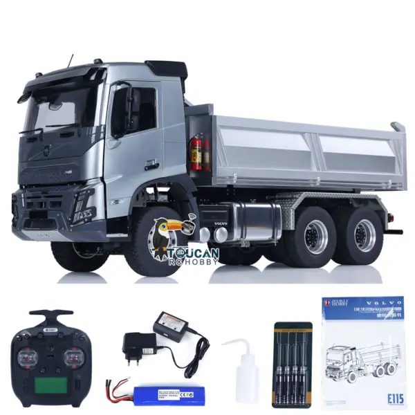 Double E 1/14 Hydraulic RC Dump Truck 6x6 FMX Remote Control Dumper Cars Hobby Model DIY RTR