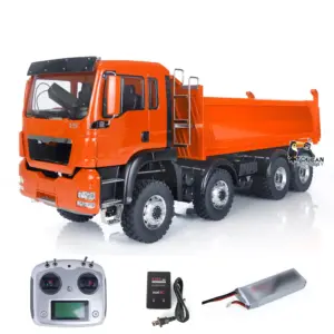 Customized LESU 1/14 8x8 Hydraulic RC Dumper Truck RTR Remote Controlled Tipper Simulation Model DIY Car Model Motor Servo ESC